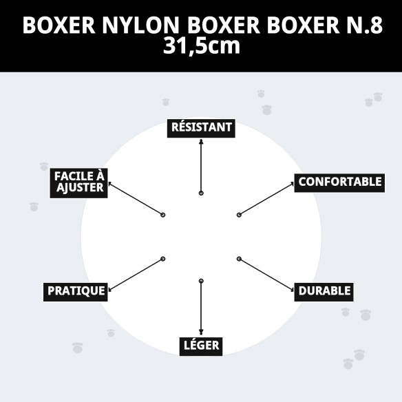 Muzzle en Nylon Boxer N.8 - Confort et Sécurité pour votre Animal de Compagnie