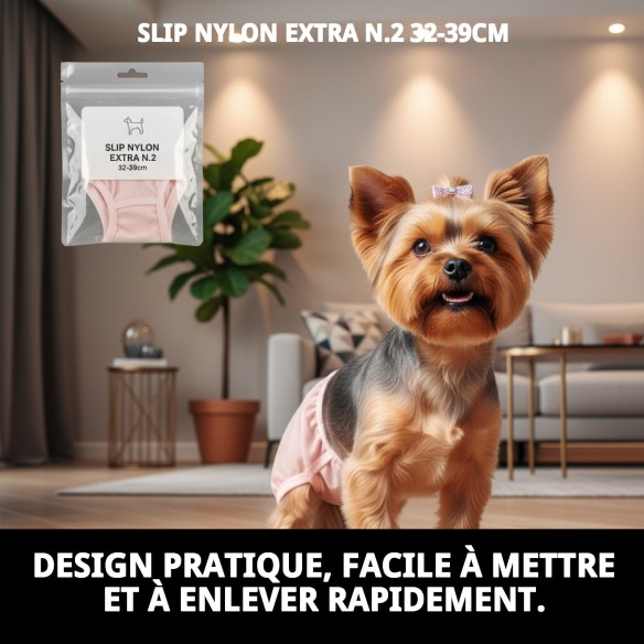 Culotte en Nylon Extra pour Chiennes en Chaleur - Taille 32-39 cm