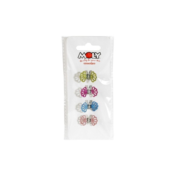 Exposant 4 Pinces à Cheveux - Prenez Soin de la Beauté de Votre Animal de Compagnie