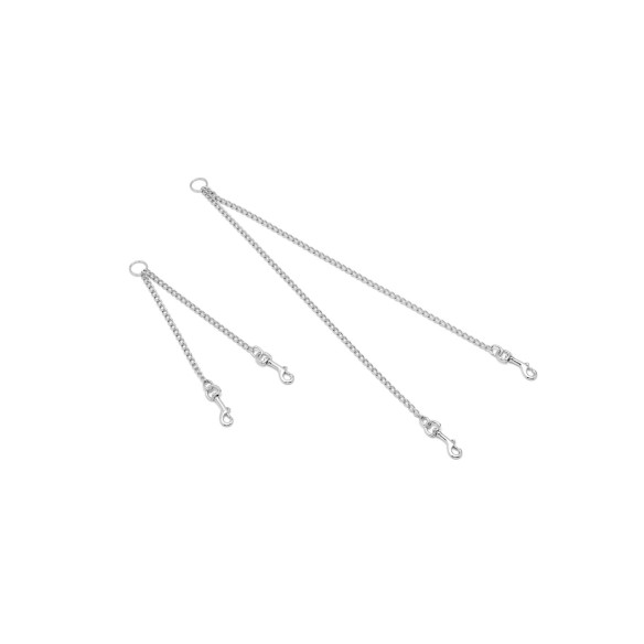 Accouplement Chromé pour 2 Chiens - 25cm x 2mm de Qualité