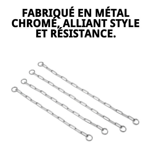 Collier en Chaîne Métallique Résistante pour Chiens 55cm