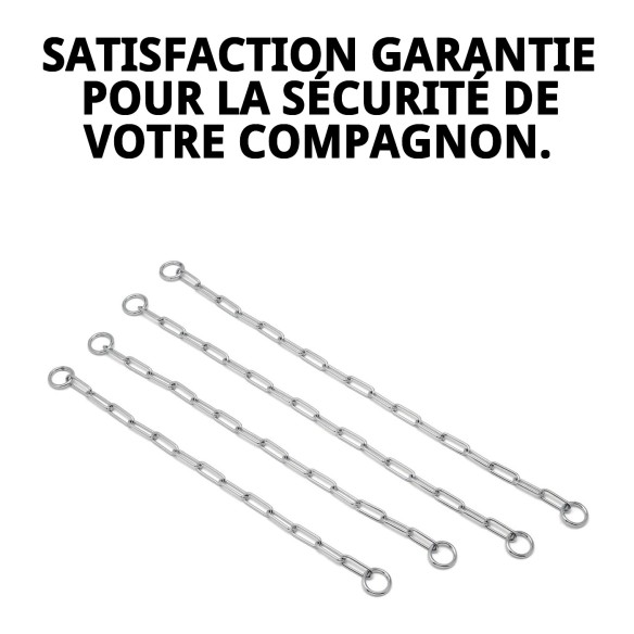 Collier en Chaîne Métallique Résistante pour Chiens 55cm