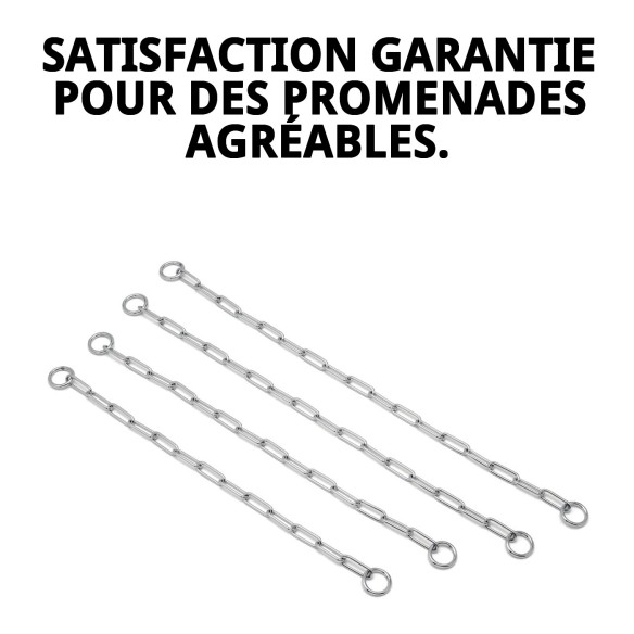 Collier Chaîne E.Long 65cm x 4mm pour Animaux de Compagnie
