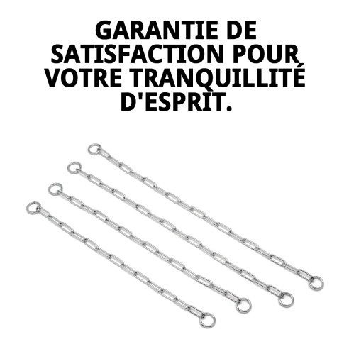 Collier en Chaîne pour Chiens - 70cm x 4mm Résistant