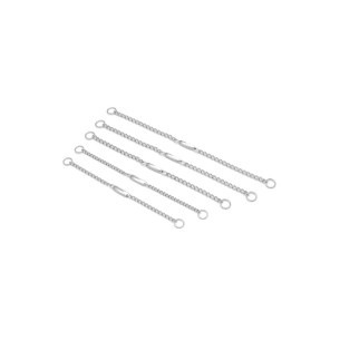 Collier chaîne avec plaque 50 cm x 3,5 mm pour animaux de compagnie.