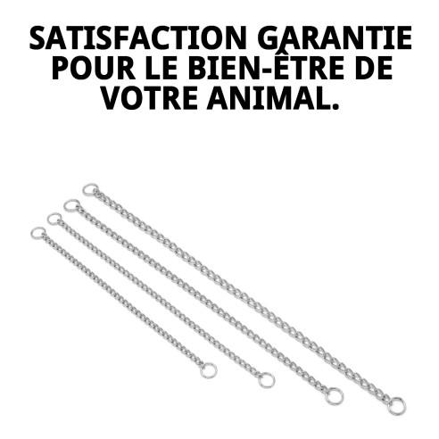 Collier Chaîne Chromé 45cm x 3,5mm pour votre animal de compagnie
