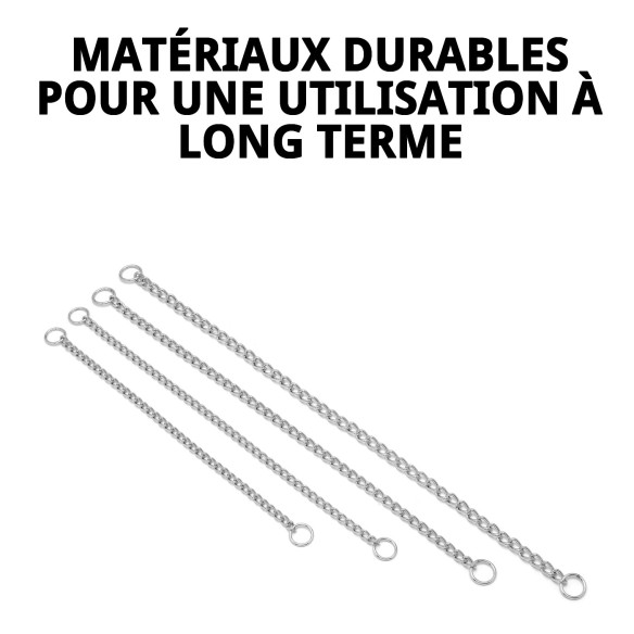 Collier Chaîne Chromé 55 cm x 3,5 mm pour Animaux de Compagnie