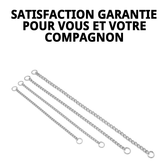 Collier Chaîne Chromé 55 cm x 3,5 mm pour Animaux de Compagnie