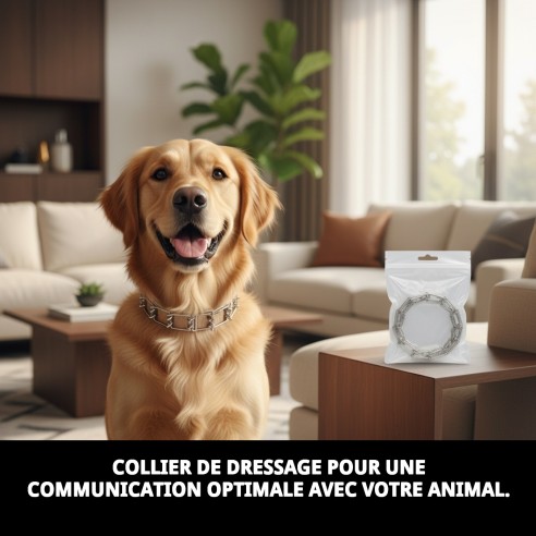 Collier d'éducation 3,8 mm - Efficace et Confortable pour votre Animal de Compagnie