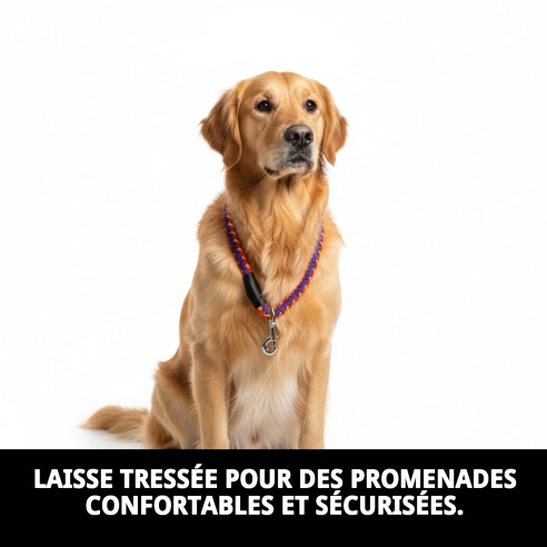 Ramal Omega Tressé 120 cm - Résistant et Confortable pour votre Animal de Compagnie