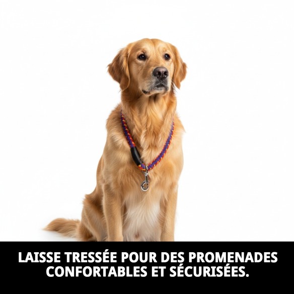 Ramal Omega Tressé 120 cm - Résistant et Confortable pour votre Animal de Compagnie