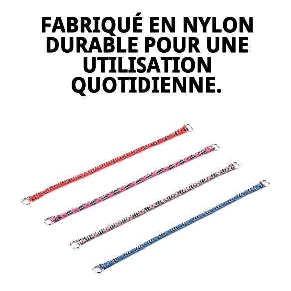 Collier en nylon rond 35 cm x 8 mm - Confort et style