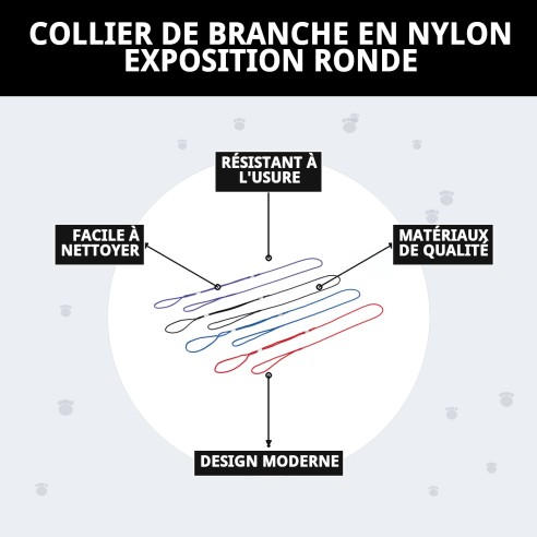 Collier Ramal en Nylon Rond pour Animaux de Compagnie - Qualité et Style