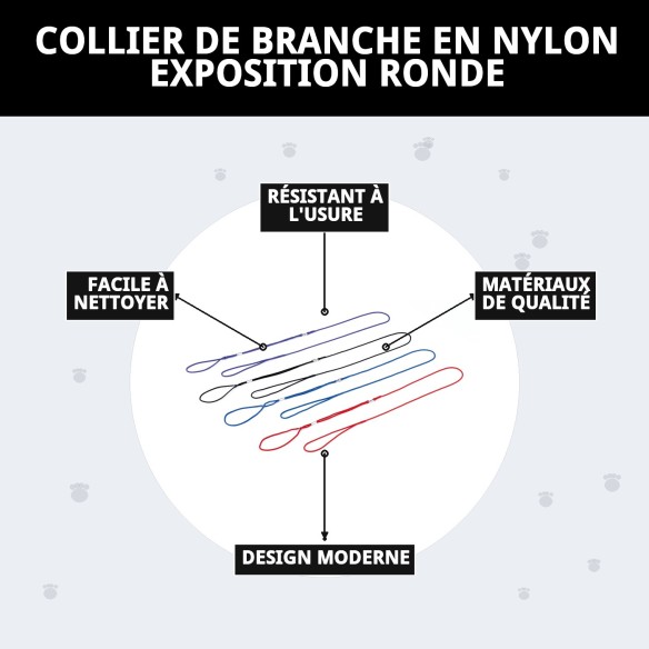 Collier Ramal en Nylon Rond pour Animaux de Compagnie - Qualité et Style