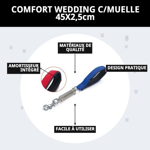 Poignée Confort avec ressort pour grands chiens 45x2,5 cm