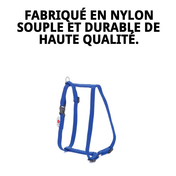 Harna en Nylon Lisse pour Chiens 30-50cm - Confort et Sécurité