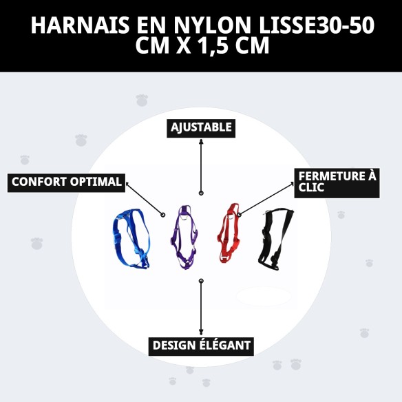 Harna en Nylon Ajustable pour Chiens - Confort et Sécurité