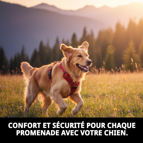 Harnais en Nylon Lisse 50-70 cm Idéal pour Votre Animal de Compagnie