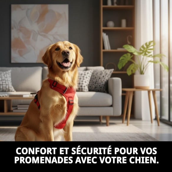 Harnais en nylon lisse 70-90 cm x 2,5 cm pour animaux de compagnie.