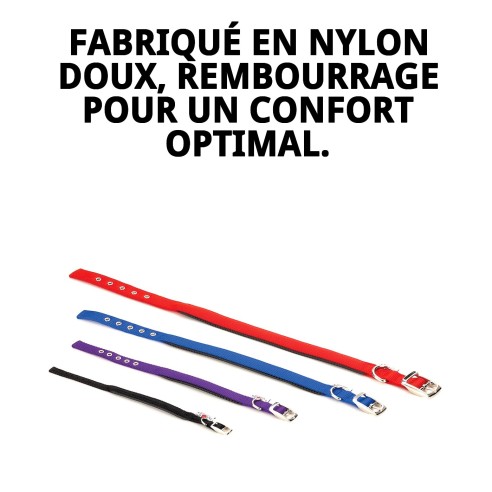 Collier en Nylon Confort pour Chiens - Confort Assuré