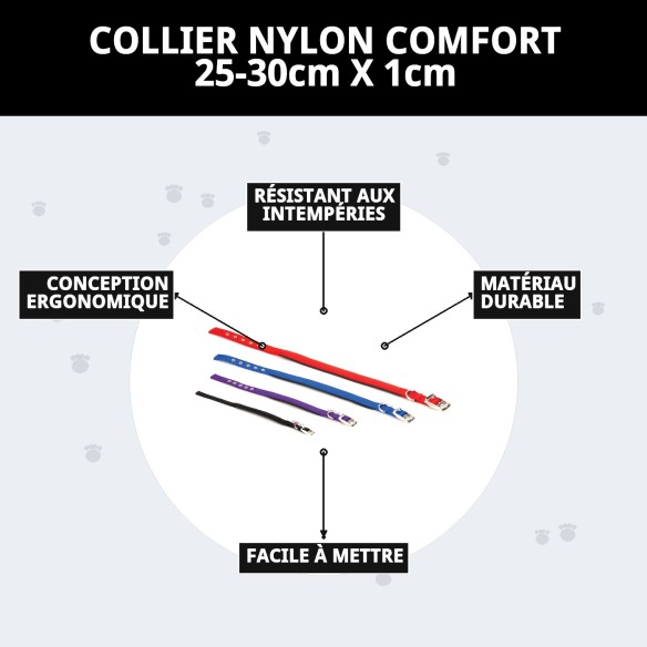 Collier en Nylon Confort pour Chiens - Confort Assuré