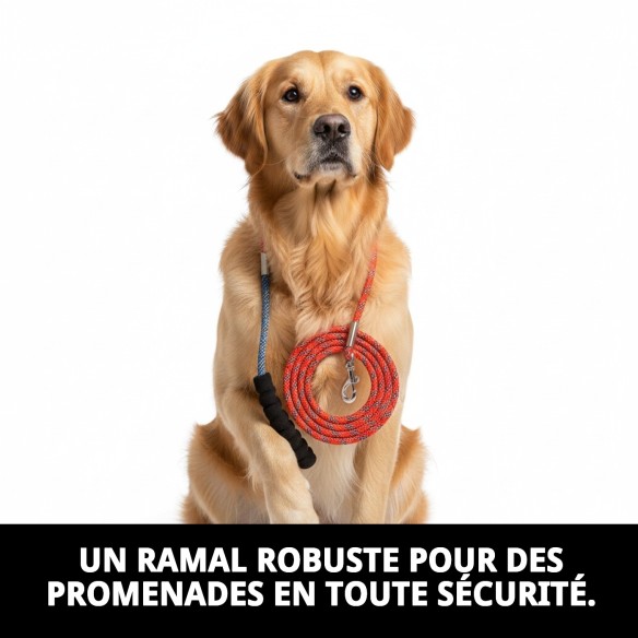 Ramal en Nylon Rond 120cm x 0,80cm pour Animaux de Compagnie