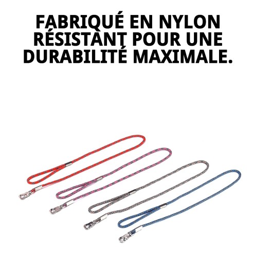 Ramal en Nylon Rond 120cm x 0,80cm pour Animaux de Compagnie