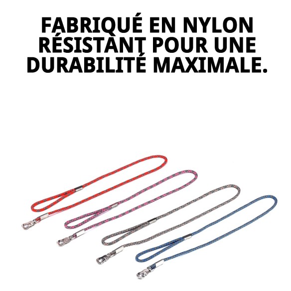 Ramal en Nylon Rond 120cm x 0,80cm pour Animaux de Compagnie