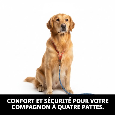 Ramal en nylon rond 120 cm x 1,3 cm pour animaux de compagnie.