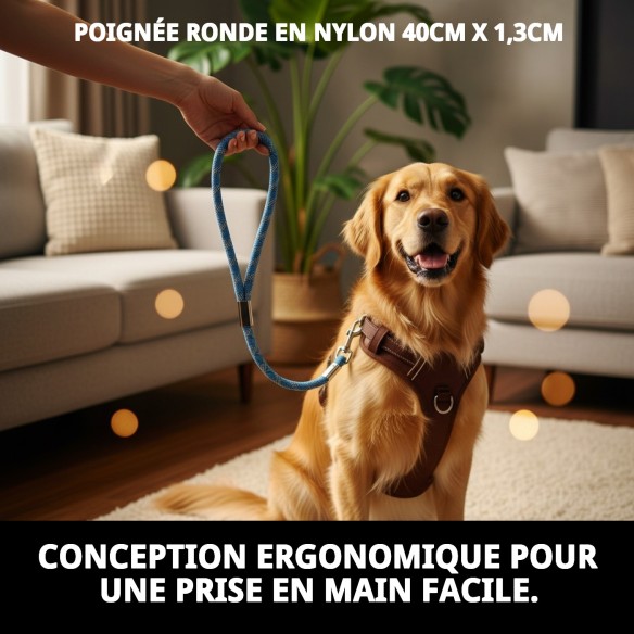 Poignée en nylon ronde 40 cm - Résistante et pratique