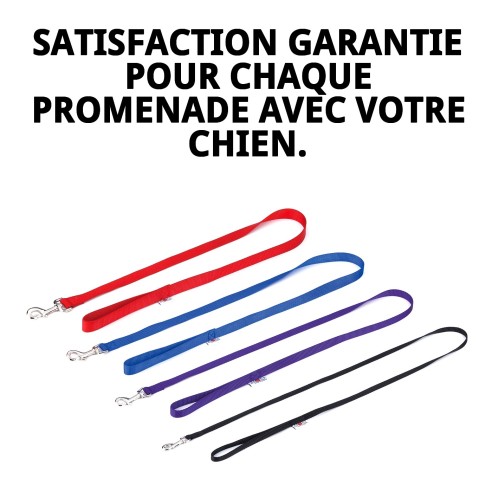 Ramal en Nylon Lisse Rose 120 cm x 2 cm pour Animaux de Compagnie