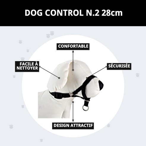 Muzzle DOG CONTROL N.2 28cm - Confort et sécurité pour votre chien