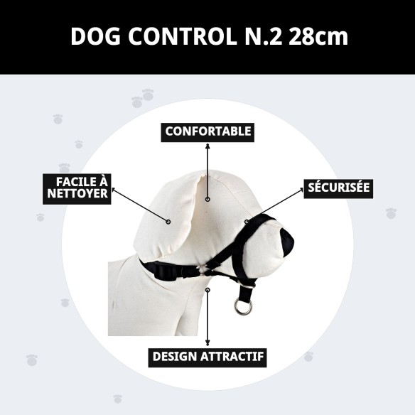 Muzzle DOG CONTROL N.2 28cm - Confort et sécurité pour votre chien