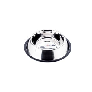 Bol en Acier Antidérapant 18cm - 0,90L pour Animaux de Compagnie