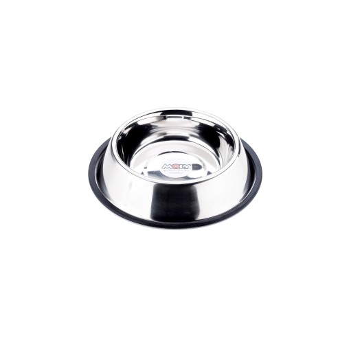 Bol en Acier Antidérapant 18cm - 0,90L pour Animaux de Compagnie