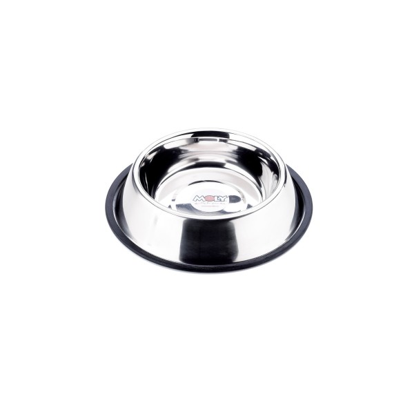 Bol en Acier Antidérapant 18cm - 0,90L pour Animaux de Compagnie