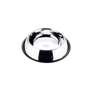Bol en Acier Antidérapant 25 cm - 2,35 L Idéal pour Animaux de Compagnie