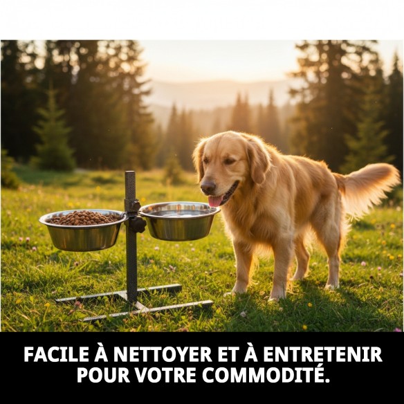 Comportement Double Réglable 25cm - Idéal pour vos Animaux de Compagnie