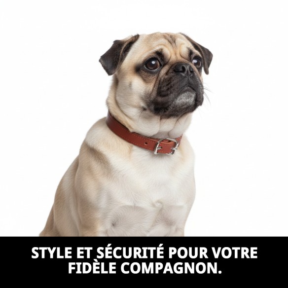 Collier en cuir lisse 45x1,8 cm pour animaux à bon prix.