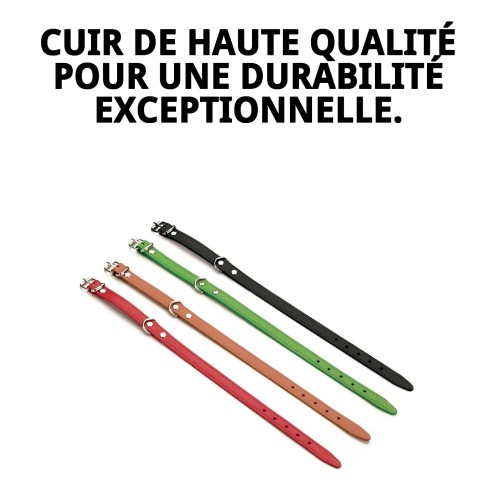 Collier en cuir lisse 45x1,8 cm pour animaux à bon prix.