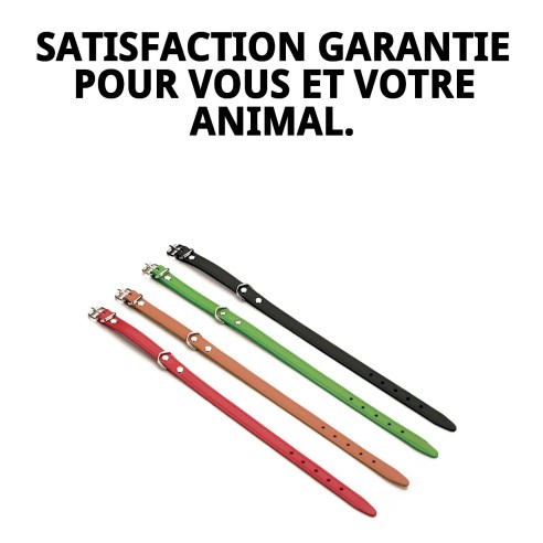 Collier en cuir lisse 45x1,8 cm pour animaux à bon prix.