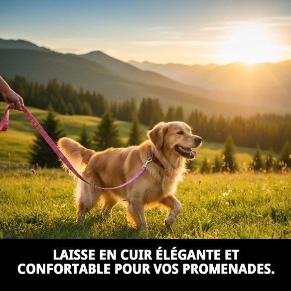 Rameau en cuir avec os 2,5x120 cm pour animaux de compagnie.