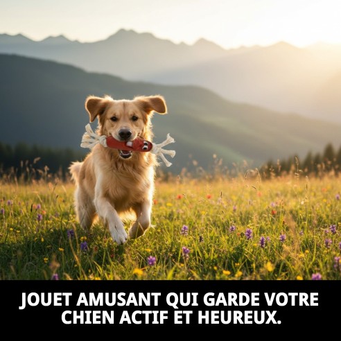 Jouet en Vinyle Saucisse 19 cm : Amusement pour votre Animal de Compagnie