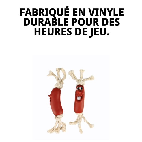 Jouet en Vinyle Saucisse 19 cm : Amusement pour votre Animal de Compagnie
