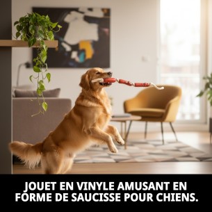 Jouet en Vinyle Saucisse 75 cm pour Chiens - Amusement Sûr 2
