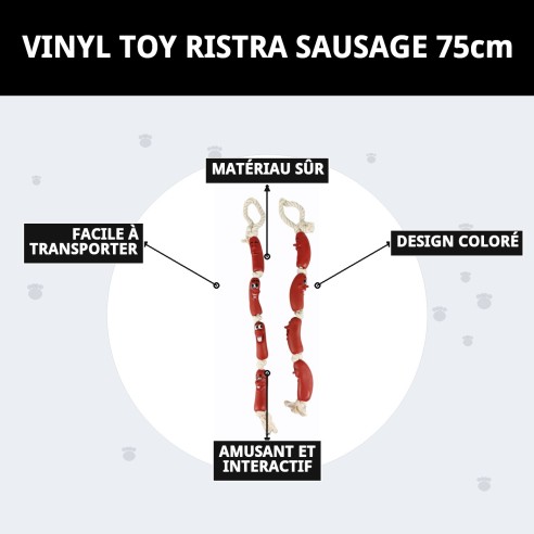 Jouet en Vinyle Saucisse 75 cm pour Chiens - Amusement Sûr