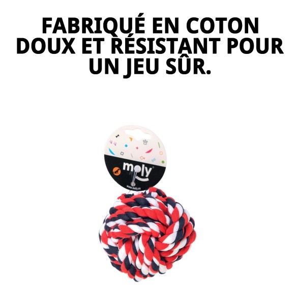 Balle à Mordre en Coton 10 cm pour Animaux de Compagnie Amusants