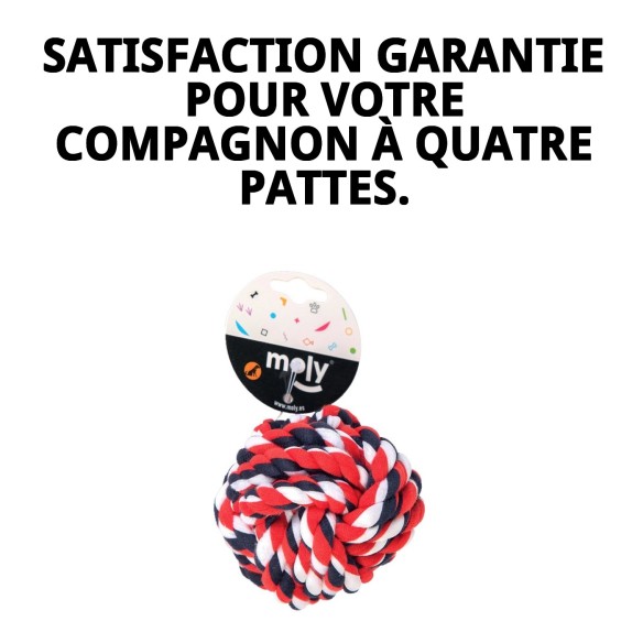 Balle à Mordre en Coton 10 cm pour Animaux de Compagnie Amusants