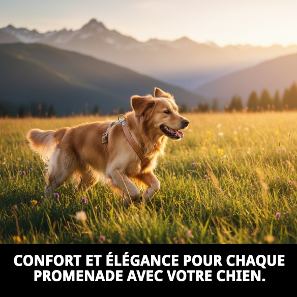 Petral en Cuir Doublé 50 cm : Style et Confort pour votre Animal de Compagnie