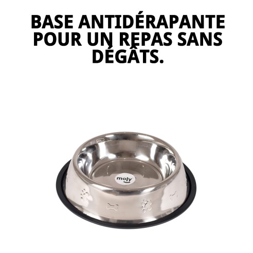 Bol en Acier Inoxydable Antidérapant 18 cm 0,90L
